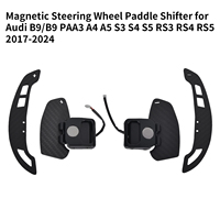 Shifter dayung magnetik roda kemudi serat karbon, untuk Audi B9 PAA3 A4 A5 S3 S4 S5 RS3 RS4 RS5 2017-2024