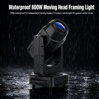 Projecteur LED professionnel 800W étanche IP66 DMX512 CMY CTO à 4 lames avec fonctions de cadrage, obturateur, faisceau, spot, wash et zoom pour éclairage de scène