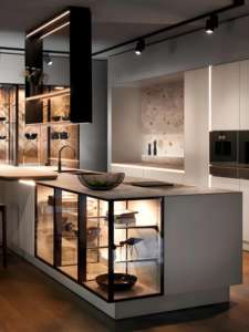 Proyecto automático más nuevo moderno gris laca prefabricada Base superior cocina vitrina muebles de cocina - Product Image 2