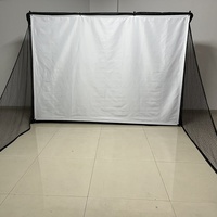 Filet de golf robuste 10x7 pieds avec écran de frappe et retour de balle pour simulateur de golf intérieur/extérieur
