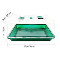 Plateau de Propagation Robuste pour Semences 38x24x18.5cm, Mini Serre avec Aérations pour la Germination et la Croissance des Jeunes Pousses