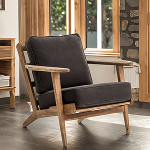Fauteuil d'intérieur moderne extensible en bois pour le salon, la chambre à coucher et la salle à manger-Mobilier de maison polyvalent - Product Image 3