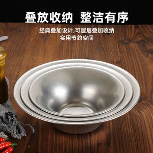 Stainless Steel Bowl Gold Silver Color Durable Home Use Cooking Serving Bowl - Product Image 4