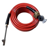 Kits de tuyaux de gonflage d'air pour camion OEM 3/8 "ID 50ft WP 300PSI tuyau de compresseur d'air en PVC avec pince à main et mandrin d'air pour remplir les pneus de voiture