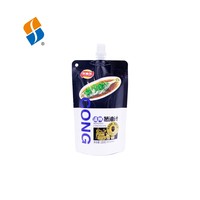Feiao Doypack en plastique portable à fond plat avec bec verseur, pour sauces de cuisine et liquides, emballage de recharge scellable
