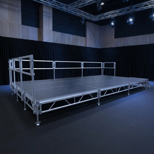 Black Rectangle Modular Aluminum <b>Stage</b> Truss <b>Platform</b> Quick Connection Portable <b>Stage</b> Display - Product Image 2