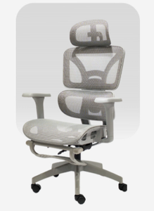 Silla Gamer Ergonómica de Alta Gama con Reposapiés, Cómoda Silla de <span class=keywords><strong>Oficina</strong></span> Giratoria Reclinable de Malla para E-Sports con Soporte Lumbar - Product Image 6