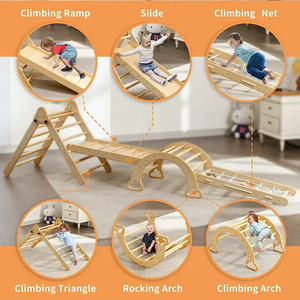 Juego de gimnasia Montessori para niños pequeños, marco de escalada de madera, juego de triángulo de pepinillo, juguetes de escalada para bebés, proveedor de <span class=keywords><strong>Triangulo</strong></span> Piklers - Product Image 5