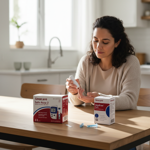 แผ่นทดสอบน้ำตาลในเลือด Blood Glucose Uni Check Reagent รุ่น Safe Accu2 <span class=keywords><strong>Sinocare</strong></span> - Product Image 2