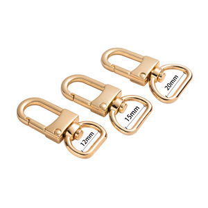 Accesorios de hardware de equipaje, abrazadera de aleación de zinc, anillo D, hebillas de bloqueo de bolsa para bolsas DIY, <span class=keywords><strong>12mm</strong></span>, 15mm, 20mm, venta al por mayor - Product Image 3