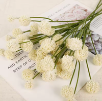 Fleur artificielle en plastique, modèle châtaigne, à 10 têtes, faite à la main, moderne, écologique, réutilisable et recyclable, pour la décoration intérieure