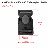 Boucle de Verrouillage Rotative pour Collier d'Animal de Compagnie 20mm en POM, Clip de Sécurité à Libération Rapide pour Harnais et Laisse de Chien, Sangle OEM ODM