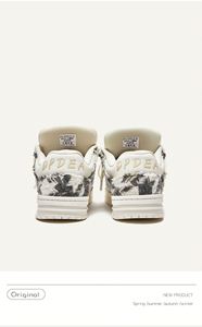 Zapatillas de estilo de lujo desgastado, de caña baja, con suela que aumenta la altura, resistentes al desgaste, unisex, deportivas casuales, para parejas, tipo skate - Product Image 6