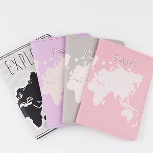 Custom Logo PU Leather Letter Decorated Waterproof Travel <b>Passport</b> <b>Cover</b> Booklet Holder Business Cards Candy Fashionable - Product Image 1