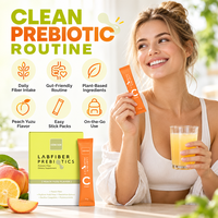 Bâtonnets de poudre de fibres prébiotiques à marque privée avec Psyllium Husk, Fibre de pêche, Bacillus Coagulans – Complément quotidien de fibres OEM ODM