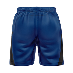 Shorts de football/soccer unisexe à séchage rapide, rayures classiques, respirants, logo avant, bleu, haute qualité, entraînement d'équipe, 100% coton - Product Image 2