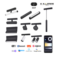 Éclairage sur rail magnétique LED moderne pour intérieur, ambiance chaleureuse, montage en surface, contrôle intelligent, 220V