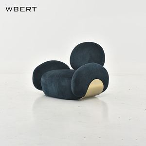 WBERT Nordic Lamb Fleece Sillón Karlotta-Sofá individual Silla para el hogar, dormitorio, comedor, tienda de ropa o salón de belleza Ocio - Product Image 4