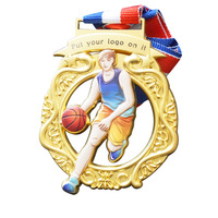 Médaille de récompense sportive personnalisée en métal durable pour tournois de basketball avec gravure pour événements de compétition
