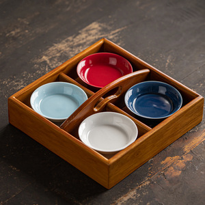 Solid Wood Four Compartment <b>Snack</b> <b>Tray</b> With Fruit And Candy Storage For Home Use - Product Image 3