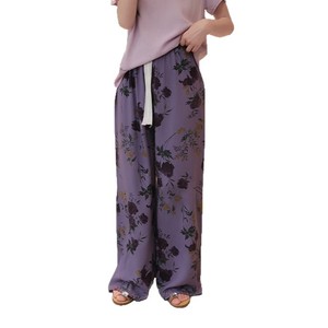 Pantalon ample à pois pour femmes, pantalon d'été fin et confortable, vêtements de maison, grande taille, pantalon décontracté pour femmes d'âge moyen et âgées - Product Image 5