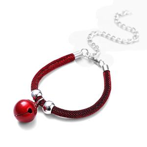 <span class=keywords><strong>Collar</strong></span> para Perro y Gato Hecho a Mano, Moderno, Elegante, Suave, Brillante, Estilo Japonés, con Campana, Diseño Sólido - Product Image 2