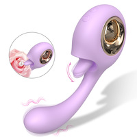 Grenzüberschreitender Zungenleck-Vibrator aus Silikon, wiederaufladbar, 3 Geschwindigkeiten, starke Vibration, präzise G-Punkt-Stimulation, weiblich