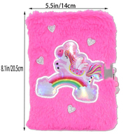 Journal secret en peluche pour filles avec serrure et clé Journal pour filles doux Fournitures scolaires sans danger pour les enfants