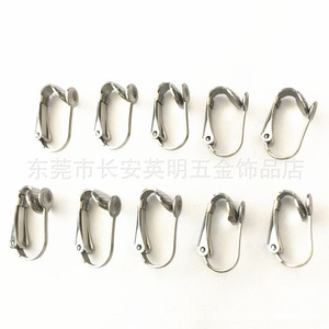Stainless Steel Round Clip-on <b>Earrings</b> U-shaped Single-loop DIY Jewelry Accessories Unisex Fashion <b>Earrings</b> - Product Image 5