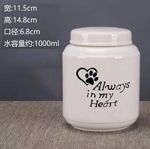 Elite keramik cetakan cakar hewan peliharaan guci merah kremasi menarik kremasi kenang-kenangan untuk kucing dan anjing tempat abu logam - Product Image 4
