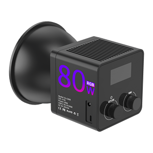 Lumière vidéo RGB MAMEN COB 80W avec batterie 26800 mAh, éclairage photo COB portable sur caméra, prise en charge de la personnalisation - Product Image 2