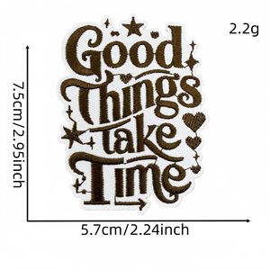 Patchs brodés thermocollants avec citation inspirante style bohème, appliques rétro fleurs et papillons avec slogan pour vêtements, sacs et décoration DIY - Product Image 6
