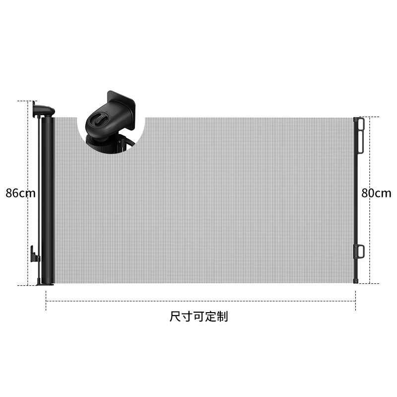 86 cm de hauteur noir [double verrouillage de rotation]