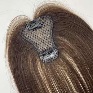 도매 하이 퀄리티 여성 화이트 전체 인도 레미 헤어 가발 토퍼 패치 헤어 증가 가발 - Product Image 4