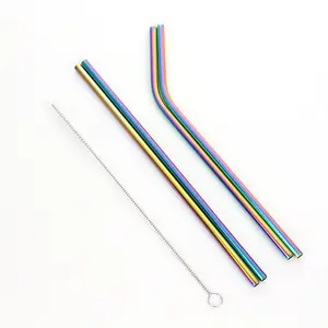Stainless Steel 8.5 ''10.5" Drinking Straws In Bulk With Customized Logo