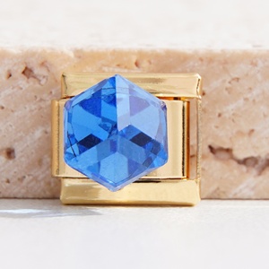 Trendy Italian Charm <b>Bracelet</b> with <b>Crystal</b> and Rhinestone Gold Plated Unisex Gift - Product Image 6