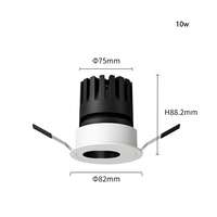 COB Spot Lighting Led Downlight avec réflecteur doré Projecteur à led monté en surface