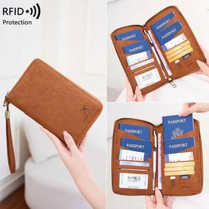 Custom Logo <b>Holder</b>, Personalized Pu Leather Travel <b>Wallet</b>, Customized Passport Cover Gift - Product Image 1