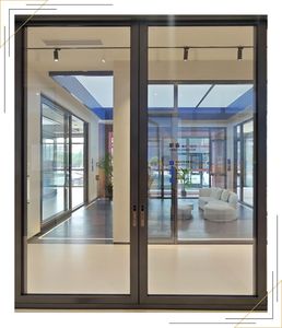 Puertas Apilables de Doble Vidrio Personalizadas Deioux, Puertas Corredizas Horizontales de Doble Vidrio para Balcón, Terraza o Patio - Product Image 1