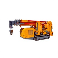 Grue araignée 3 tonnes 4 tonnes à entretien facile avec vérin hydraulique externe et flèche télescopique pour levage intérieur