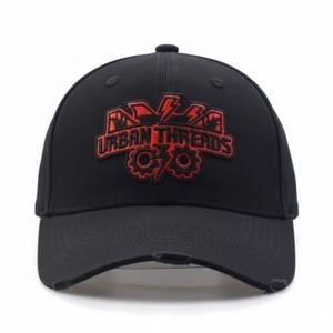 หมวกเบสบอลผ้าฝ้ายแบบไม่มีโครง 6 แผง ปักโลโก้ตามสั่ง OEM ขายส่ง ปรับสายได้ สไตล์วินเทจ - Product Image 2