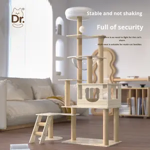 Vente directe d'usine haut de gamme intégré grand chat luxe Double espace Capsule chat maison moderne vente chaude chat escalade - Product Image 1