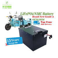 Baterai Lithium Tricycle Berkualitas Tinggi CTS 60V/72V 100Ah/200Ah untuk Kendaraan Kargo & Penumpang Listrik