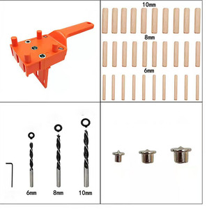 6/8/10mm Hand Held Carpintaria Prancha Conexão Posicionador De Perfuração Dowelling Jig Set - Product Image 6