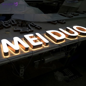 Hot bán hai mặt chiếu sáng chữ ký cho quảng cáo trang trí nội thất biểu tượng tùy chỉnh 3D dấu hiệu <span class=keywords><strong>LED</strong></span> thư kênh kinh doanh signage - Product Image 1