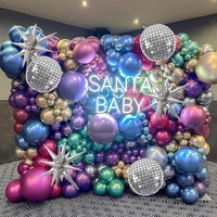 Kit de guirlande de ballons métalliques très demandé, ballons en latex épais et ballons étoiles scintillantes pour décorations de fête d'anniversaire