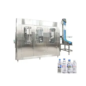 Máquina de llenado de botellas 3 en 1, planta de embotellado de agua mineral