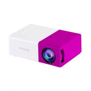 Proyector LED con USB, Mini Proyector Portátil, Control Remoto, Proyector de Películas para Interiores/Exteriores YG300 Morado - Product Image 1