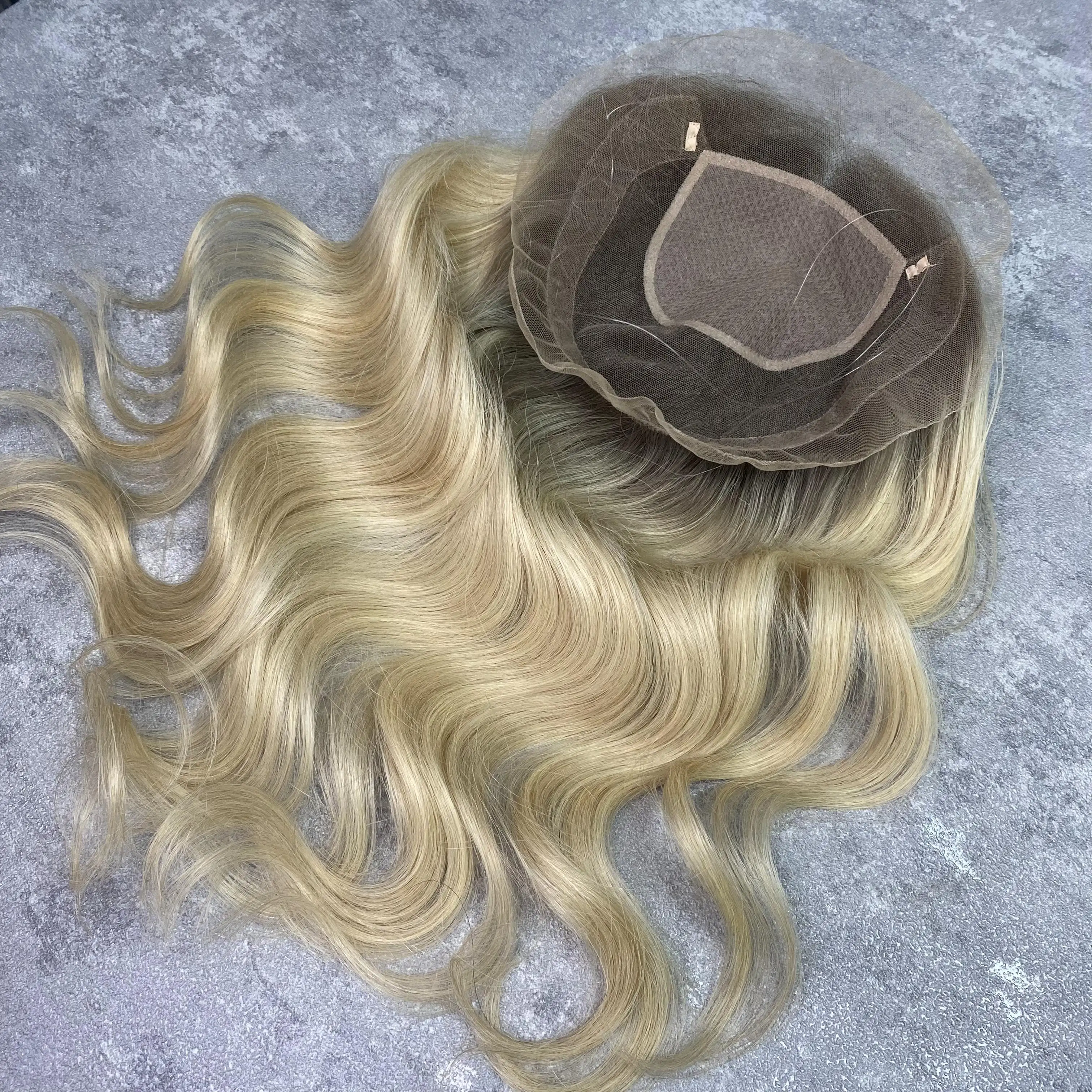 Bán Buôn Nhà Máy 8*8 HD Ren Toupee Topper 4*4 Lụa Cơ Sở Tóc Mảnh Thay Thế Thoáng Khí Vô Hình Chân Tóc Châu Âu Tóc Thô