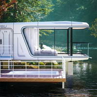 Maison capsule spatiale préfabriquée en acier avec porte en panneau sandwich pour usage hôtelier, directement de l'usine en Chine
